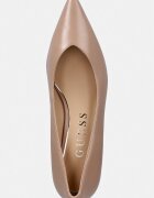 GUESS обувки с нисък ток от кожа CASEN бежови FLTCSE LEA08