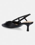 GUESS обувки с ток от кожа YANNO2 черни FLJY2N LEA05