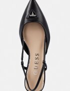GUESS обувки с ток от кожа YANNO2 черни FLJY2N LEA05