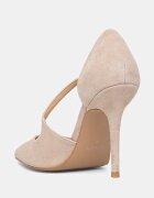 GUESS обувки с ток от велур NAPIPER бежови FLTNAP SUE08