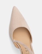 GUESS обувки с ток от велур NAPIPER бежови FLTNAP SUE08