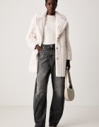 GUESS палто от еко пух дамско SOPHY бежово W6BL19 W3752