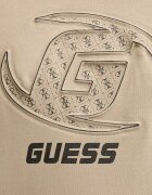 GUESS Памучен суичър KELE мъжки в зелено с качулка с апликация Z6RQ05 K9YI1