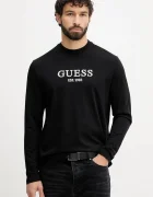 GUESS Памучна блуза с дълги ръкави