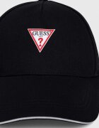 GUESS Памучна шапка с козирка в черно с апликация M3YZ22 WBN60