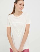 GUESS Памучна тениска ADELE в бежово V2YI07 K8HM0