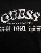 GUESS Памучна тениска ALDA дамска в черно V6RI16 I3Z14