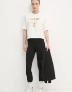 GUESS Памучна тениска AURLIE в бежово V4YI06 I3Z14