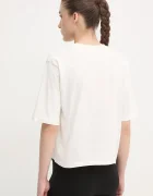 GUESS Памучна тениска AURLIE в бежово V4YI06 I3Z14