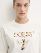 GUESS Памучна тениска AURLIE в бежово V4YI06 I3Z14