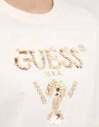 GUESS Памучна тениска AURLIE в бежово V4YI06 I3Z14