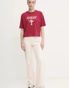 GUESS Памучна тениска AURLIE в червено V4YI06 I3Z14