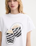 GUESS Памучна тениска дамска в бяло W6RI28 I3Z14