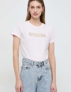 GUESS Памучна тениска GLOSSY