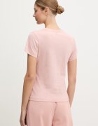 GUESS Памучна тениска KETTY дамска в розово V6RI10 I3Z14