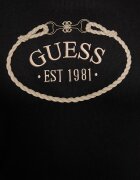 GUESS Памучна тениска ROSALBA дамска в черно V6RI04 K8FQ4