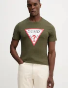GUESS Памучна тениска в бяло с принт M2YI71 I3Z14