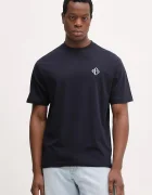 GUESS Памучна тениска в тъмносиньо с апликация M6RI25 I3Z14