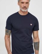 GUESS Памучна тениска в тъмносиньо с изчистен дизайн M2YI36 I3Z14