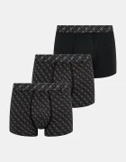 GUESS Памучни боксерки (3 чифта) в черно U5BG69 K6YW1