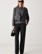 GUESS панталон дамски NEW JOANDRA сив с висока талия W6BB28 W4253