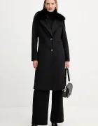GUESS Панталон JAYNE в черно със стандартна кройка с висока талия W5BB32 W2600
