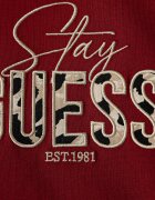 GUESS пижама от две части за деца от памук с еластан бордо J6BG06 K8112