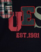 GUESS пижама за деца от памук тъмносиня L6BG04 K8111