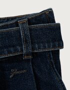 GUESS плисирана пола от памук синя с изчистена шарка J6BD13 D2244