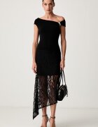 GUESS пола EVELYN черна с изчистена шарка W6YD12 K4364