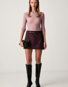 GUESS пола от имитация на велур GRACE виолетова W6YD06 W2890