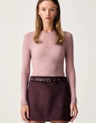 GUESS пола от имитация на велур GRACE виолетова W6YD06 W2890