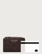 GUESS портфейл дамски от имитация на кожа BLAKE кафяв SWPD22 22156