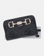 GUESS Портфейл дамски от имитация на кожа JANIE сив SWOS99 24140