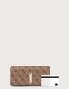 GUESS портфейл дамски от имитация на кожа YVONNE бежов SWSG23 78155