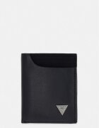GUESS портфейл мъжки от кожа BERNA черен SMBEHN LEA04