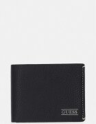 GUESS Портфейл мъжки от кожа BOSTON черен SMBOGS LEA20