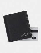 GUESS портфейл мъжки от кожа BOSTON черен SMBOGS LEA22