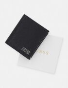 GUESS портфейл мъжки от кожа BOSTON черен SMBOGS LEA22