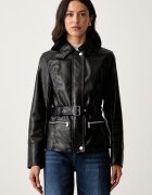 GUESS преходно яке дамско от имитация на кожа JEANNE черно W6YL17 W2907