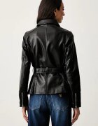 GUESS преходно яке дамско от имитация на кожа JEANNE черно W6YL17 W2907