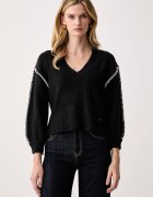 GUESS пуловер дамски с добавена вълна AMELIE черен W6BR82 Z1918