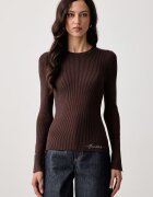 GUESS пуловер дамски с вискоза ELLIE кафяв W6YR09 Z0948