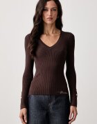 GUESS пуловер дамски с вискоза ELLIE кафяв W6YR10 Z0949