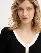 GUESS Пуловер LAUREL в черно от лека материя W6RR26 Z3HP2