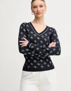 GUESS Пуловер ROSIE дамски в тъмносиньо от лека материя W5GR07 Z3D60