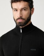 GUESS пуловер със закопчаване мъжки с добавена коприна MAGNUS черен M6YR08 Z0913