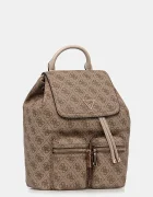 GUESS Раница MANHATTAN дамска в бежово малък размер с десен HWSG71 18310