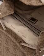 GUESS Раница MANHATTAN дамска в бежово малък размер с десен HWSG71 18310