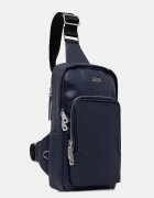 GUESS раница мъжка от имитация на кожа BOSTON тъмносиня HMBOSP P6226